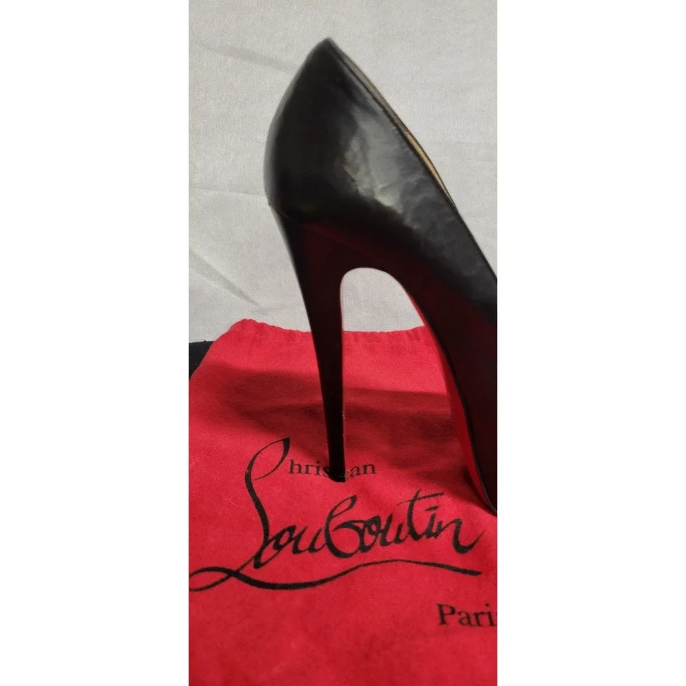 Black Leather Daffodile Christian Louboutin Platform Pumps Size 38